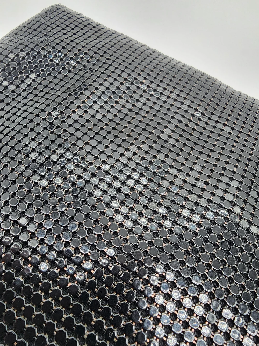 Whiting & Davis Vintage Y2K Mesh Metal Black Clutch Shoulder Bag USA